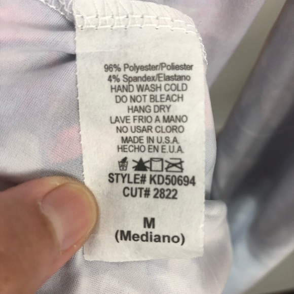 Rachel Kate floral blue long sleeve dress medium - Picture 6 of 8